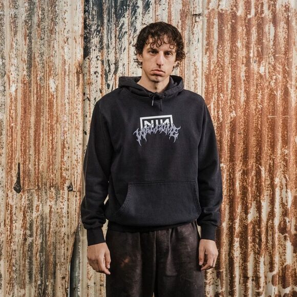 Welcome x Nine Inch Nails Eraser Puff Hoodie Sweatshirt L LARGE - New RARE - Picture 10 of 11